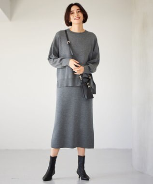 自由区 【WEB&一部店舗限定】スムージーカラー ニット [WEB限定]チャコール