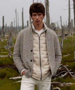  【キングサイズ・軽量/イージーケア】 KARL KARL×モール使用　軽量ニットジャケット