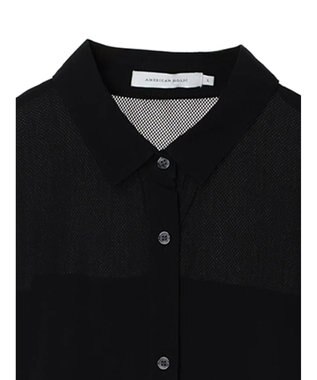 AMERICAN HOLIC サラックールメッシュ切替ワンピース Black