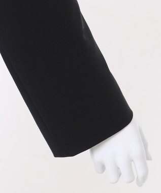 23区 L 【エステータ】コットンダブルクロス ノーカラージャケット ブラック系