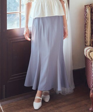 earth music&ecology サイドリブパネルラインマーメイドスカート