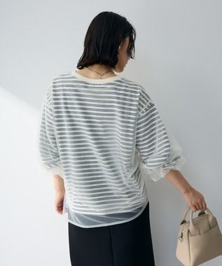 Green Parks シャーリングチュールドッキングプルオーバー Navy