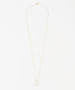 自由区 ラインフレームビジューネックレス ゴールド系