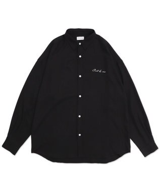 WEGO アムンゼンワンポイントBIGシャツ（LS） ブラック