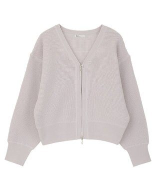 CRAFT STANDARD BOUTIQUE ワッフルニットジップカーディガン Light Purple