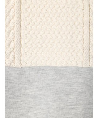 CRAFT STANDARD BOUTIQUE ニットドッキング裏毛プルオーバー Light Gray Mixture