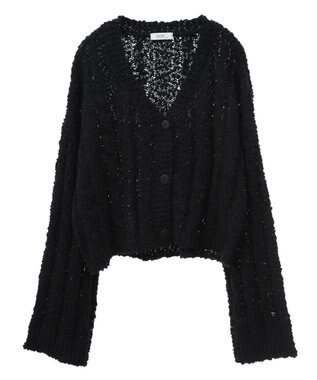 earth music&ecology ポコポコケーブルカーディガン