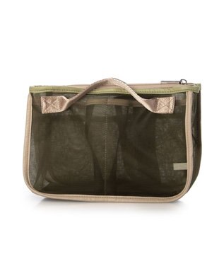UNBILLION カシュカシュ cachecache / 合皮コンビパーテーションバッグインバッグ カーキミックス