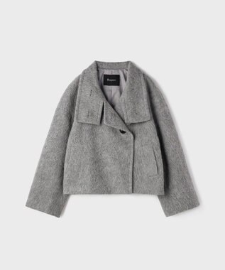 GRACE CONTINENTAL アルパカシャギージャケット グレー