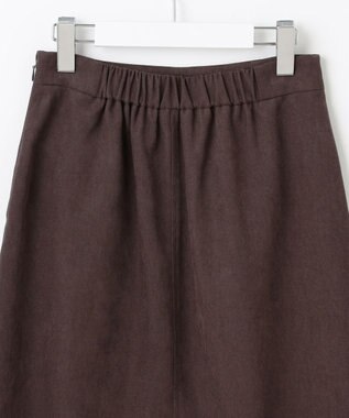 Feroux 【洗える】フラップポケット スカート ダークブラウン系