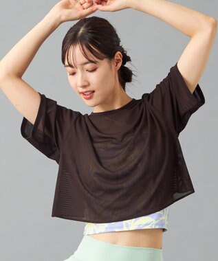 Chacott Chacott BALANCE シアーリブバックシャンTシャツ