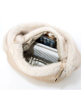 UNBILLION カシュカシュ cachecache / エコファーワンハンドルシンプルトート アイボリー