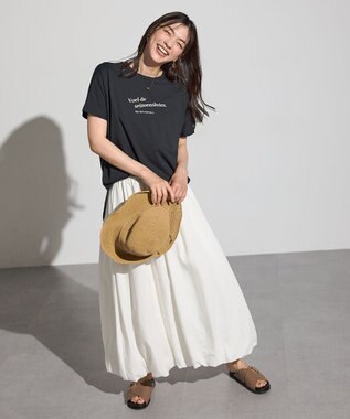 ANY エニィファンクションドルマンスリーブＴシャツ ブラック(ロゴ)