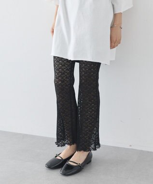 earth music&ecology レースフレアパンツ