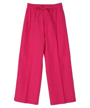 Green Parks 綿麻混イージーワイドパンツ Pink