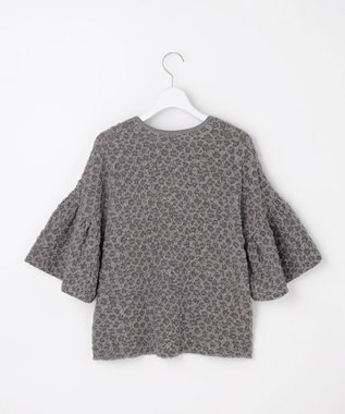 自由区 【カトリエムブーケ】Une forme bosselee ギャザーディテールボタンフロントプルオーバー グレー