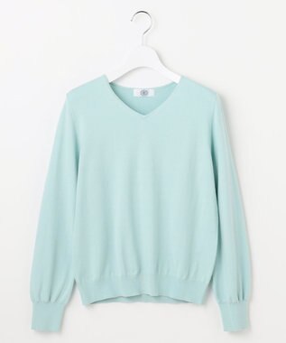 J.PRESS LADIES 【人気のため新色追加】PRINCE Vネック ニット ミント系