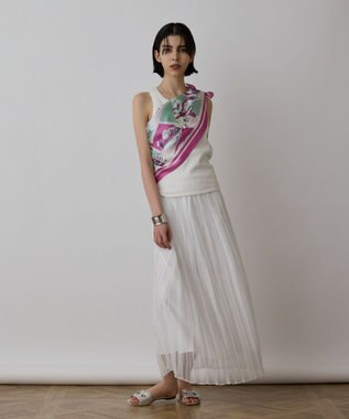 GRACE CONTINENTAL スーヴェニールプリントスカーフ マルチ