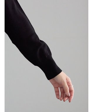 Te chichi フロントレースクルーネックカーディガン ブラック