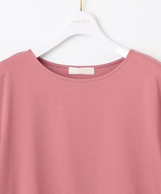 ANY SIS 【接触冷感】360°好印象タックスリーブ カットソー フラミンゴピンク