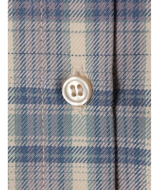 earth music&ecology ＣＨＥＣＫショートシャツジャケット Check Blue