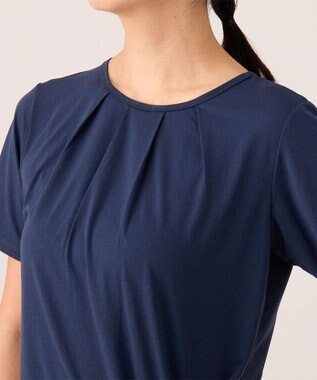 Chacott サイドリボンワンピースTシャツ ネイビー