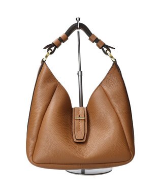 INTER-CHAUSSURES 【LORISTELLA】シュリンクレザーホーボーバッグ キャメル