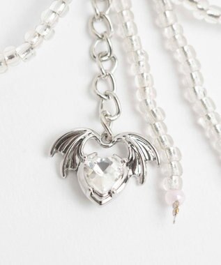 WEGO リボンビーズストラップキーホルダー 柄1