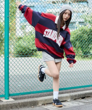 WEGO 【ユニセックス着用ITEM】カレッジロゴラガースウェット ワイン