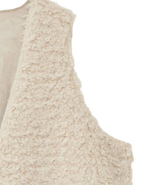 AMERICAN HOLIC 丈違いシープライクフェイクファーベスト Light Beige