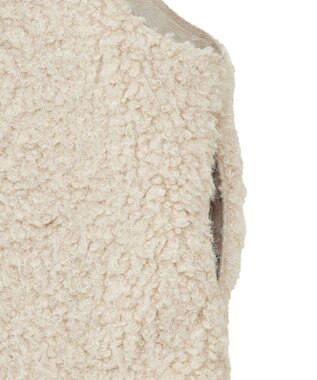 AMERICAN HOLIC 丈違いシープライクフェイクファーベスト Light Beige