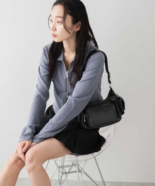 WEGO ポケットデザインショルダー ブラック