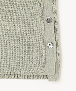 J.PRESS LADIES L 【洗える】CLEAR COTTON BLEND ニット ベスト スモーキーグリーン系