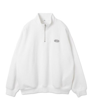 WEGO ワンポイントハーフジッププルオーバー ホワイト