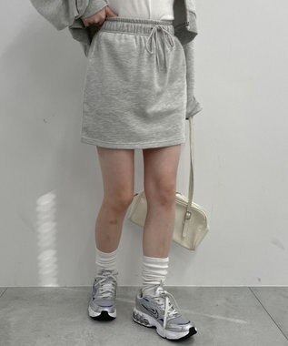 WEGO スウェットミニスカート 杢グレー