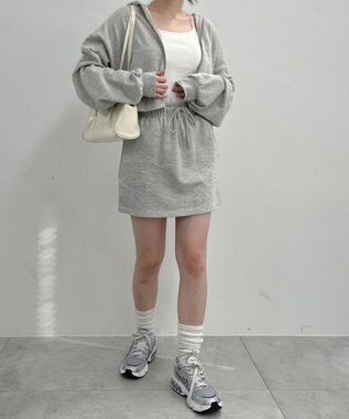 WEGO スウェットミニスカート 杢グレー