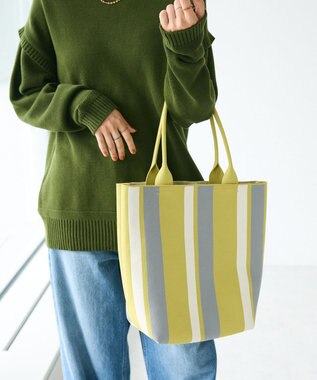 CRAFT STANDARD BOUTIQUE ストライプニットトート Stripe Yellow