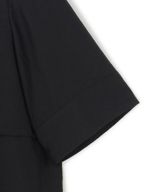 ICB L 【接触冷感・洗える】 ワッシャーツイル ワンピース ブラック系