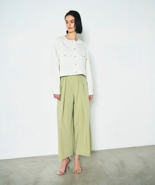 GRACE CONTINENTAL メタル釦デニムジャケット ホワイト