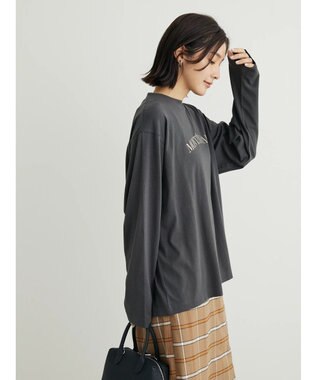 Green Parks オーバーサイズロゴチュニック Charcoal Gray