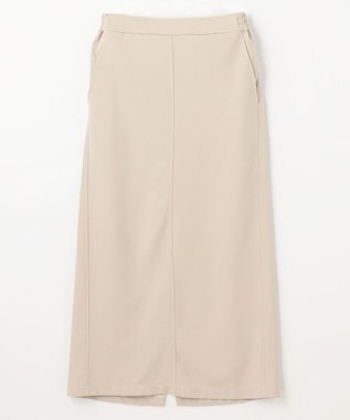 ANY L 【ウエストゴム】カットジョーゼットタイトスカート サンドベージュ