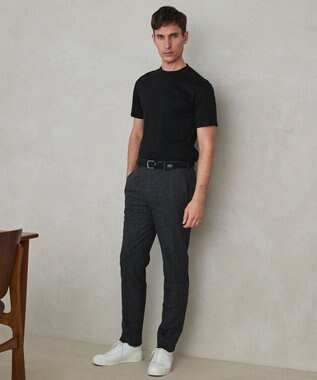 GOTAIRIKU 仕事で着られる綿100%【クルー以上モック未満】カバーネック DRESS Tシャツ(26年モデル) ブラック系