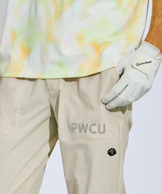 PW CIRCULUS 【MEN】ベンチレーション テーパードパンツ ゴルフ ベージュ系