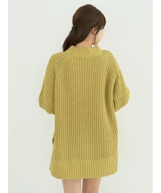 earth music&ecology マットモール片畦チュニック Yellow