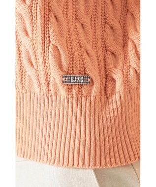DAKS ミックスケーブル ニットプルオーバー（無撚コットン） キャニオンサンセット
