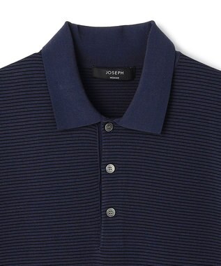 JOSEPH HOMME 【新柄】リュクスレーヨンボーダー　ポロニット ネイビー系1