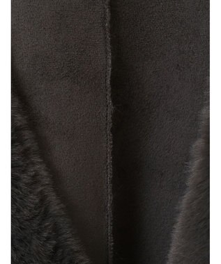 AMERICAN HOLIC 丈違いフェイクファーベスト Charcoal Gray