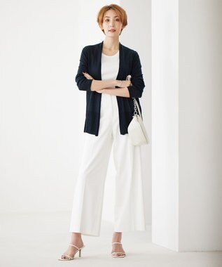 ICB 【洗える】 シェルタリングドライオックス ワイドパンツ オフホワイト系