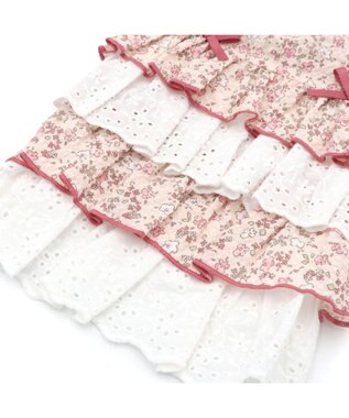 PET PARADISE ペットパラダイス 小花 ふりふり ワンピース 小型犬 ピンク×ホワイト