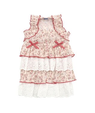 PET PARADISE ペットパラダイス 小花 ふりふり ワンピース 小型犬 ピンク×ホワイト